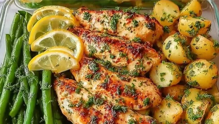 Lemon Garlic Chicken Meal Prep Bowls