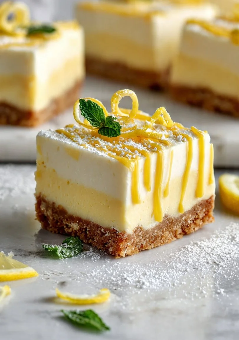 No-Bake Lemon Cheesecake Bars Recipe