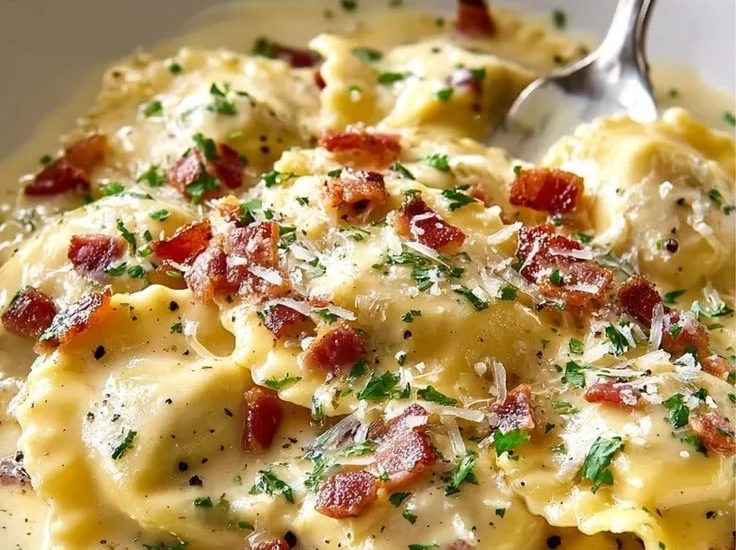 Olive Garden Ravioli Carbonara