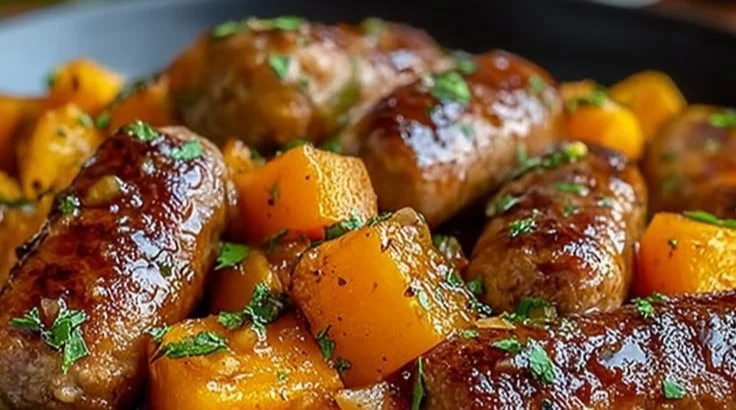 One-Pan Sausage and Sweet Potatoes