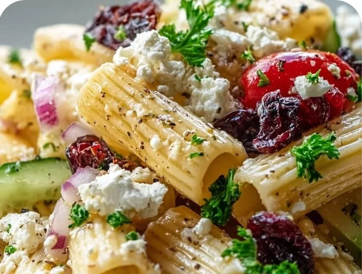 Pasta Salad with Feta and Cranberries