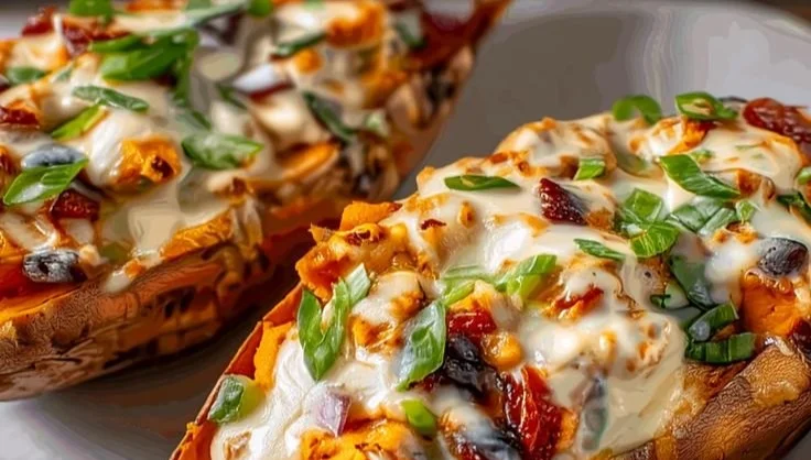Protein Loaded Sweet Potato Boats