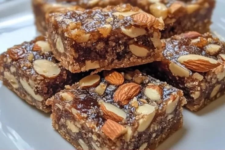 Roasted Almond Date Snack Squares