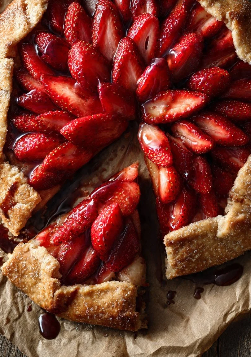 Rustic Strawberry Galette with Balsamic