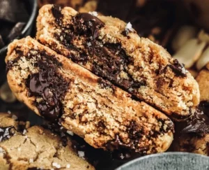 Deliciously soft peanut butter cookies freshly baked and ready to enjoy.