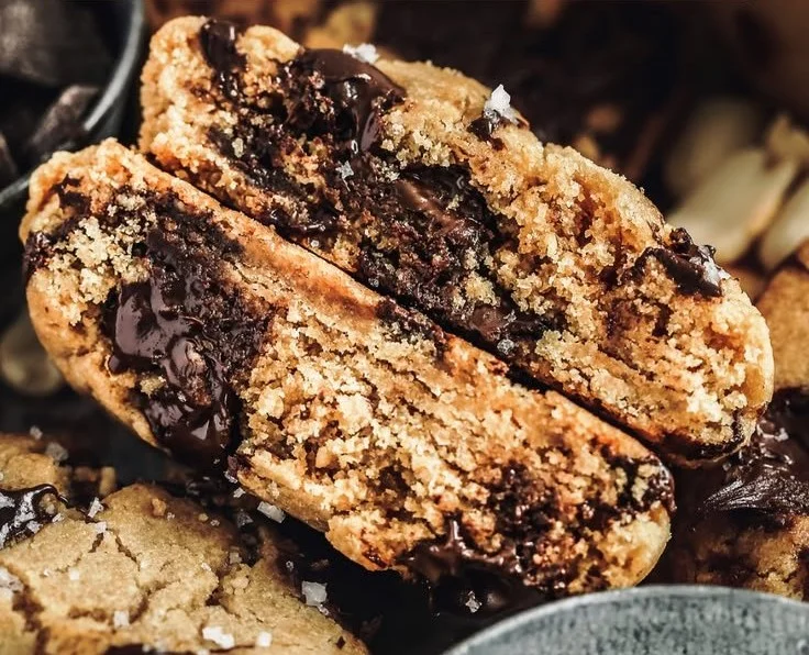 Deliciously soft peanut butter cookies freshly baked and ready to enjoy.