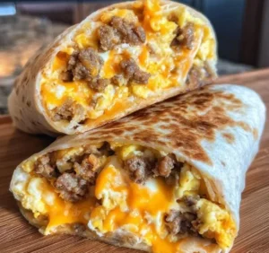 Tasty freezer breakfast burritos ready to be reheated for a quick breakfast