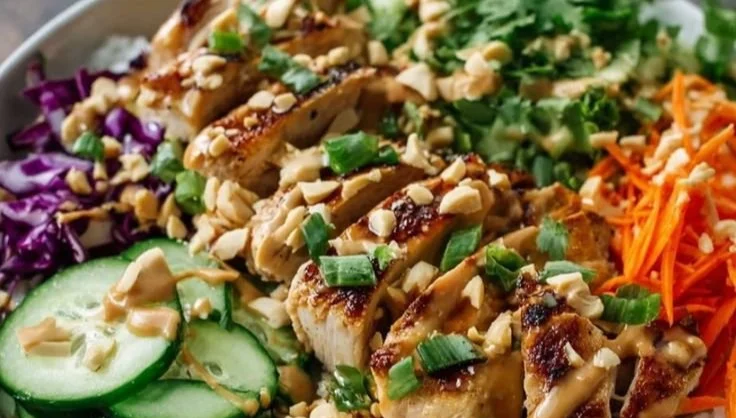Thai-Inspired Peanut Chicken Bowl