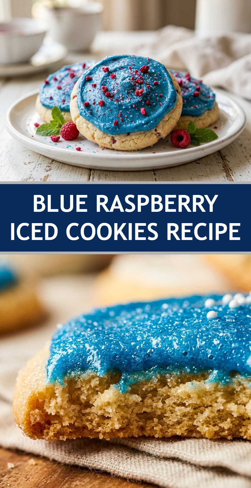 Blue Raspberry Iced Cookies Recipe