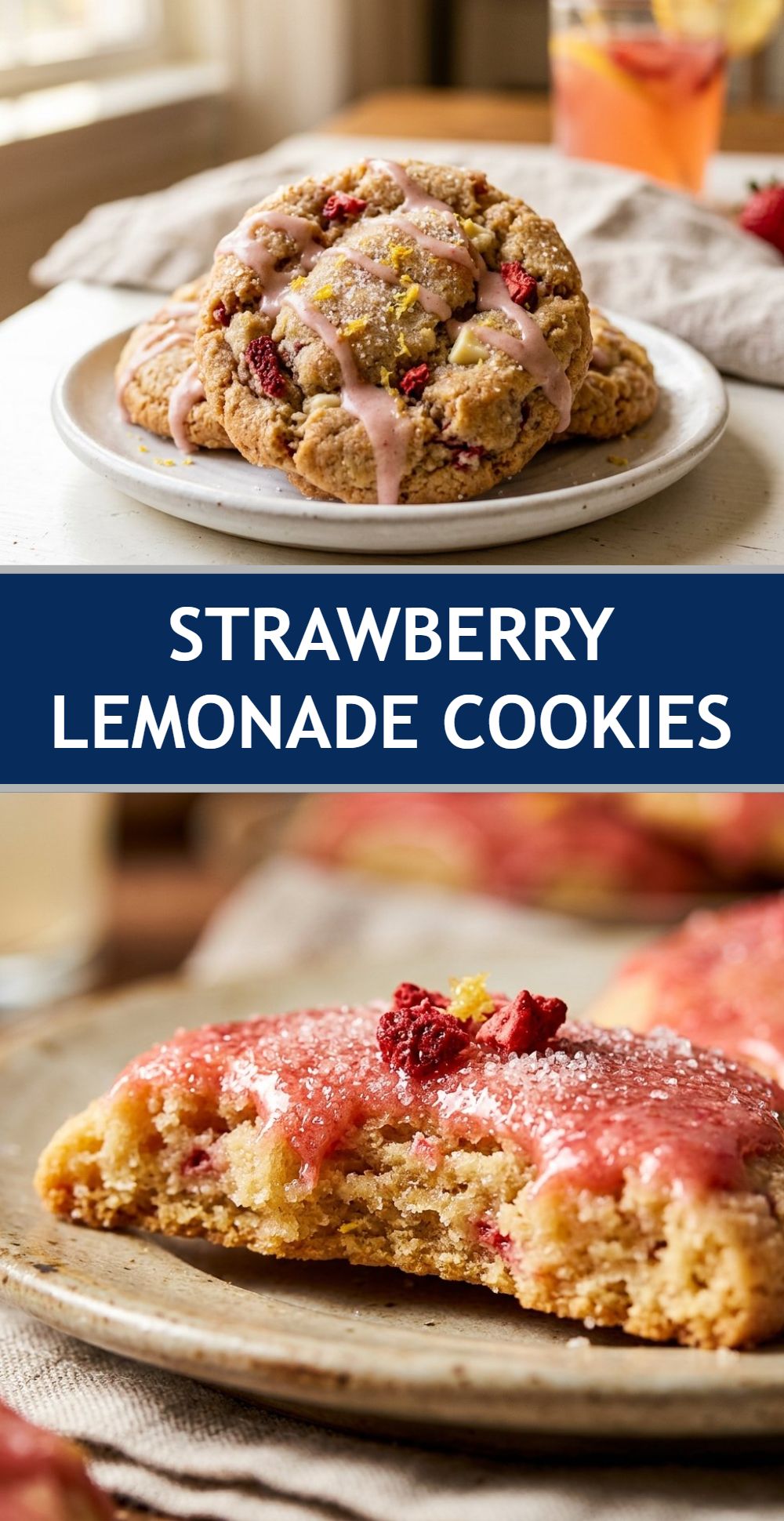 Strawberry Lemonade Cookies