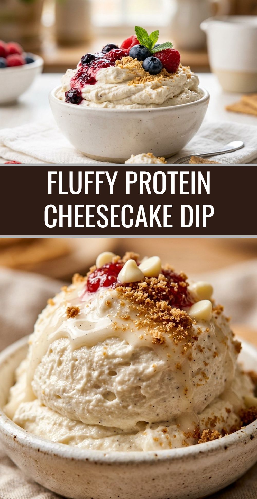 Fluffy Protein Cheesecake Dip