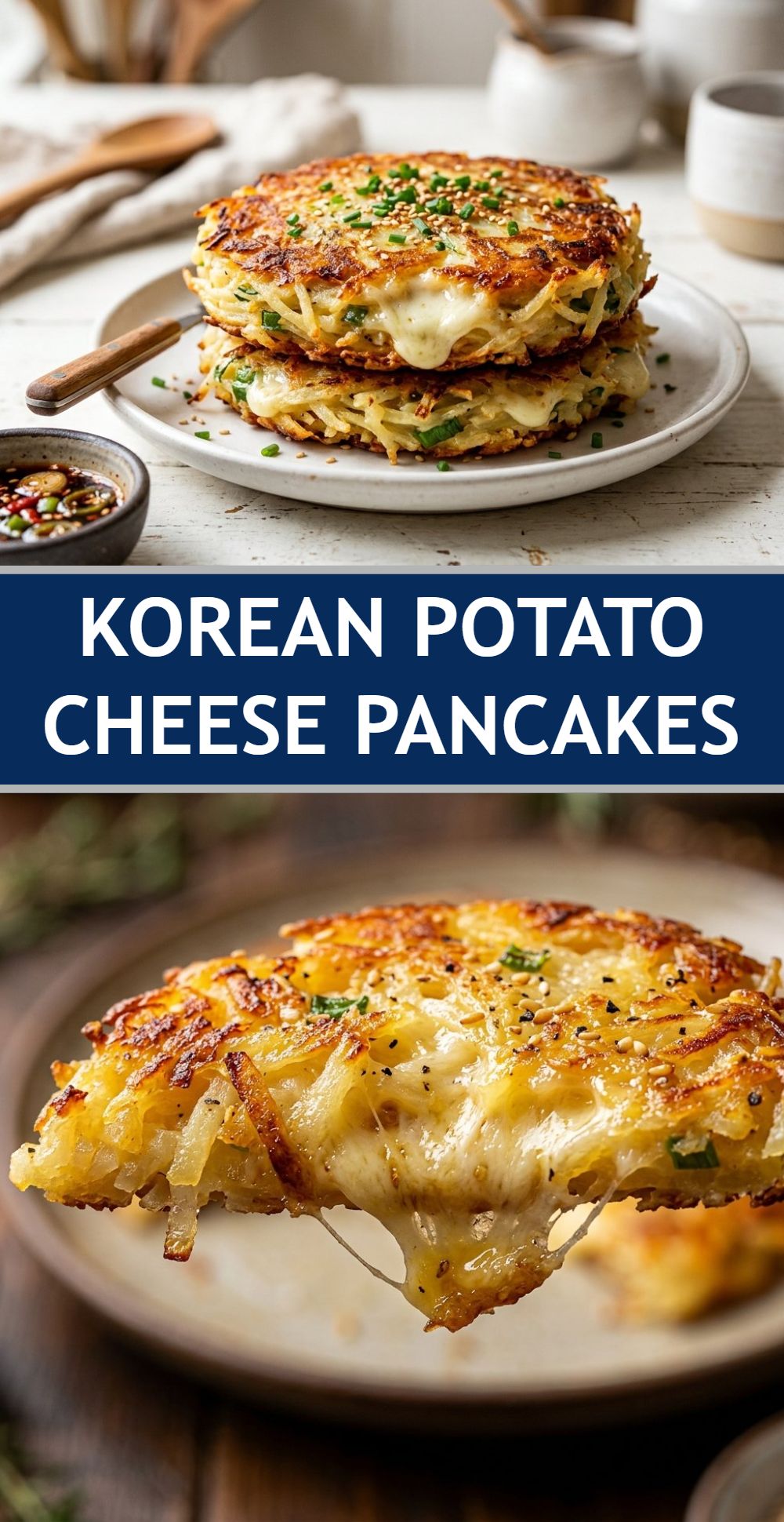 Korean Potato Cheese Pancakes