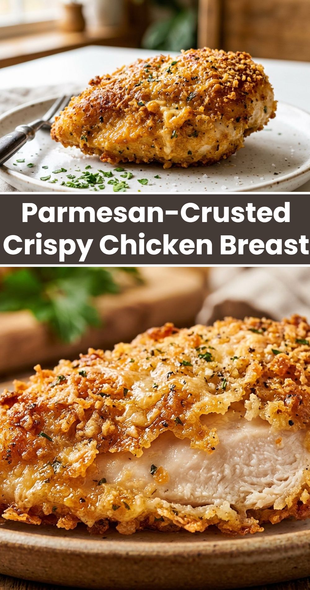 Parmesan Crusted Crispy Chicken Breast