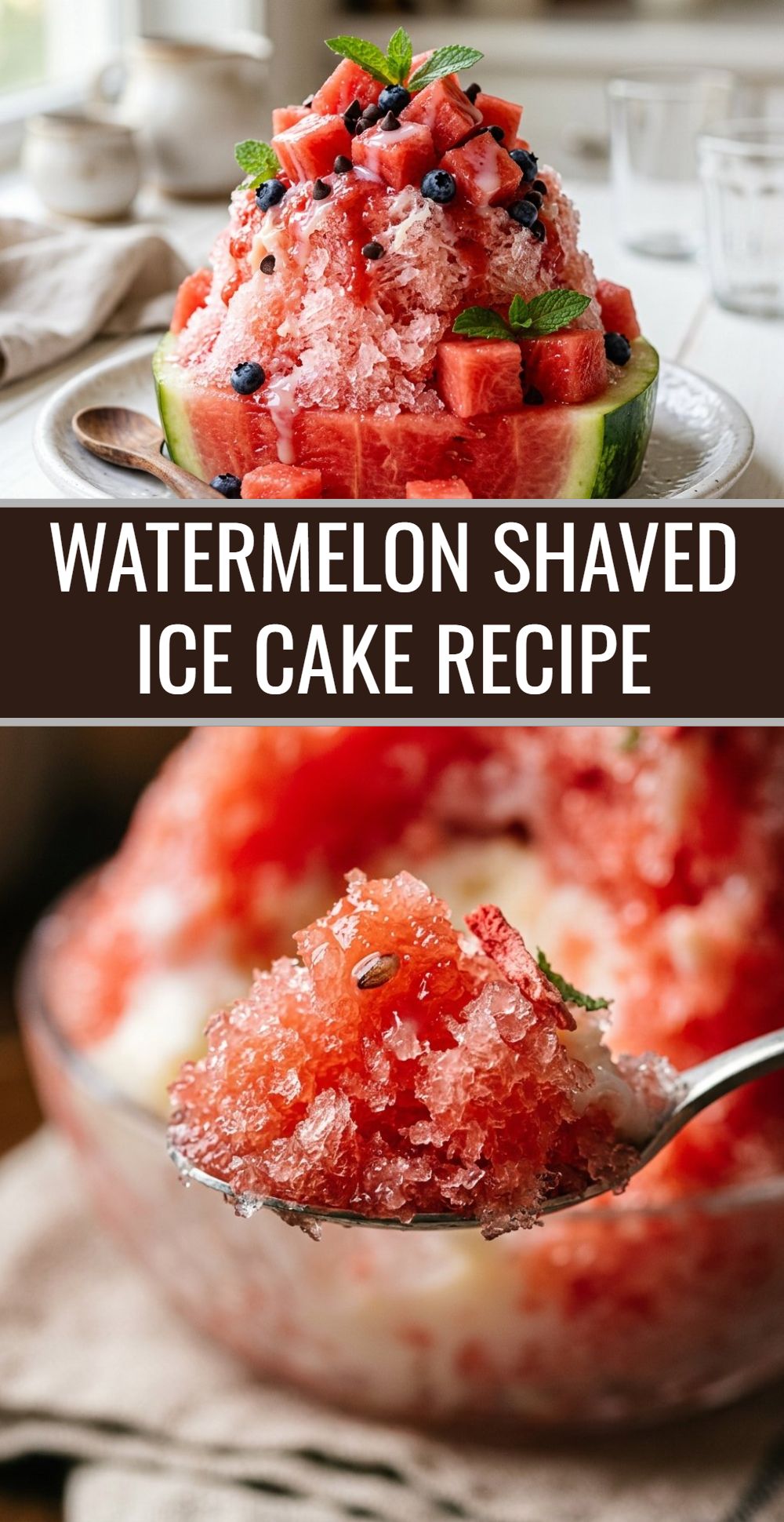 Watermelon Shaved Ice Cake Recipe