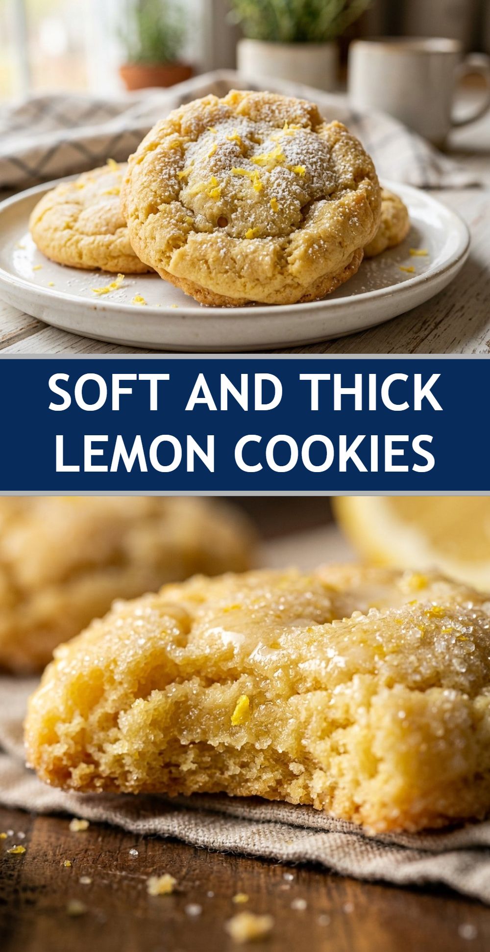 Soft Thick Lemon Cookies