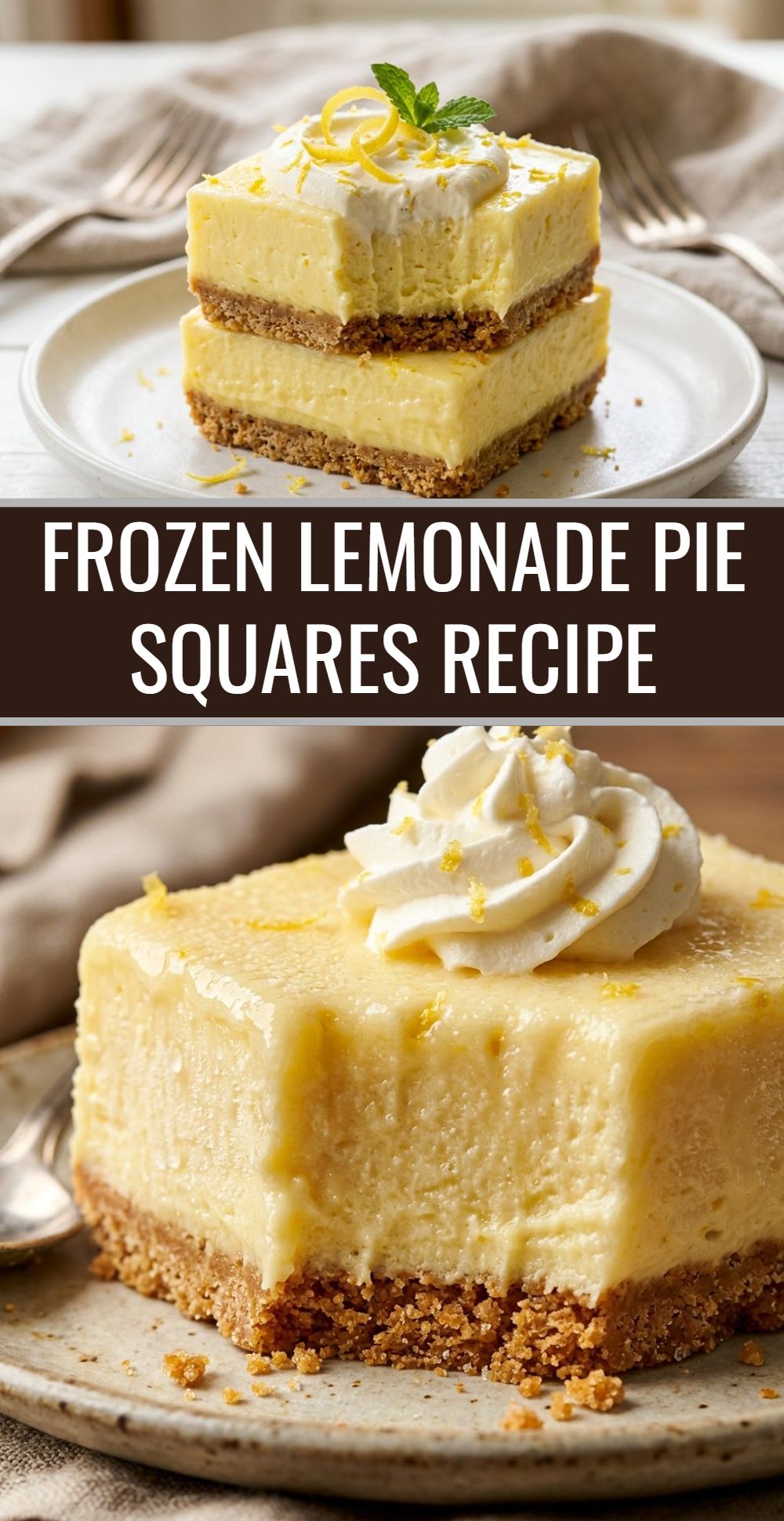 Frozen Lemonade Pie Squares Recipe