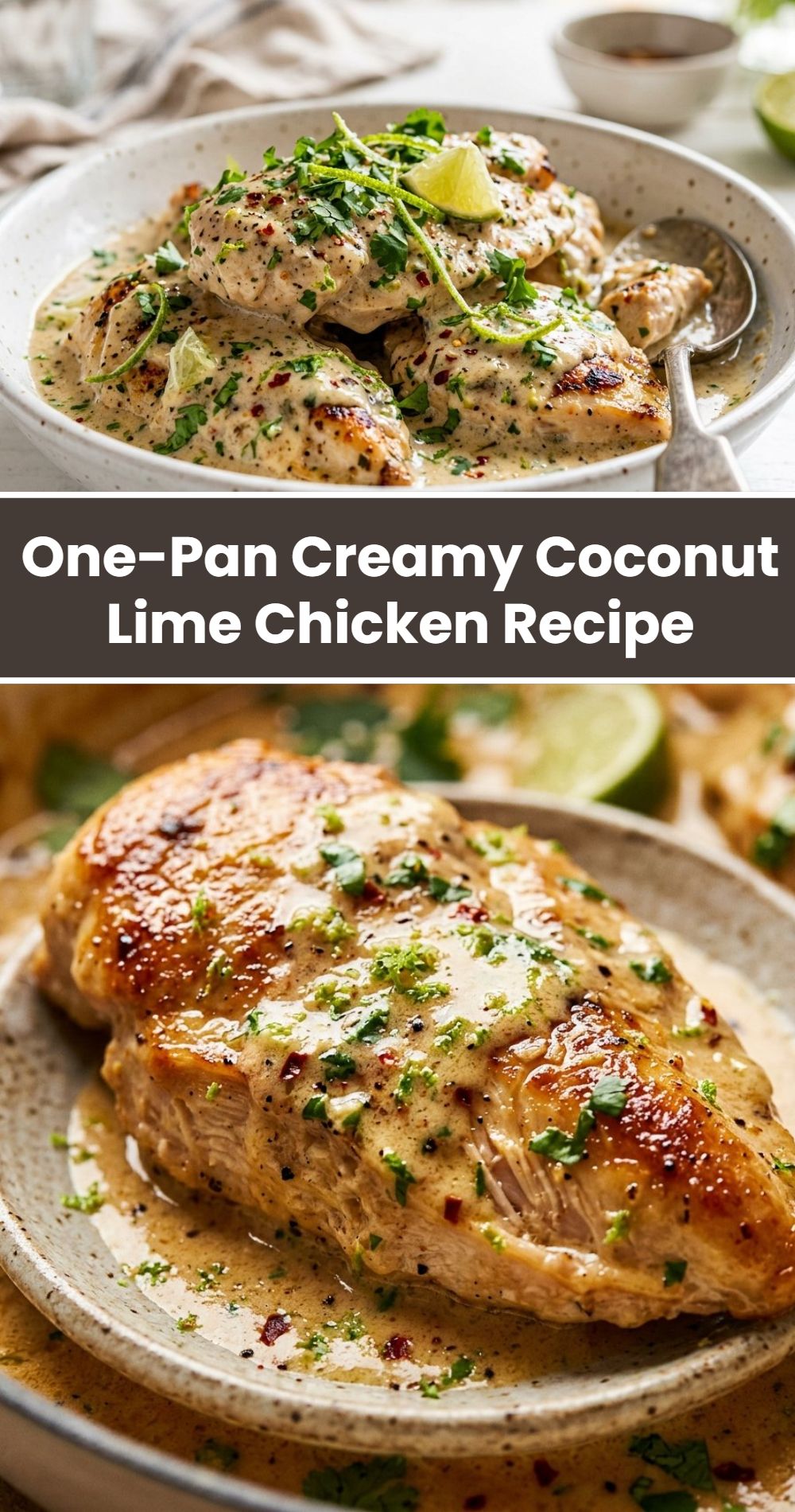 One Pan Creamy Coconut Lime Chicken Recipe
