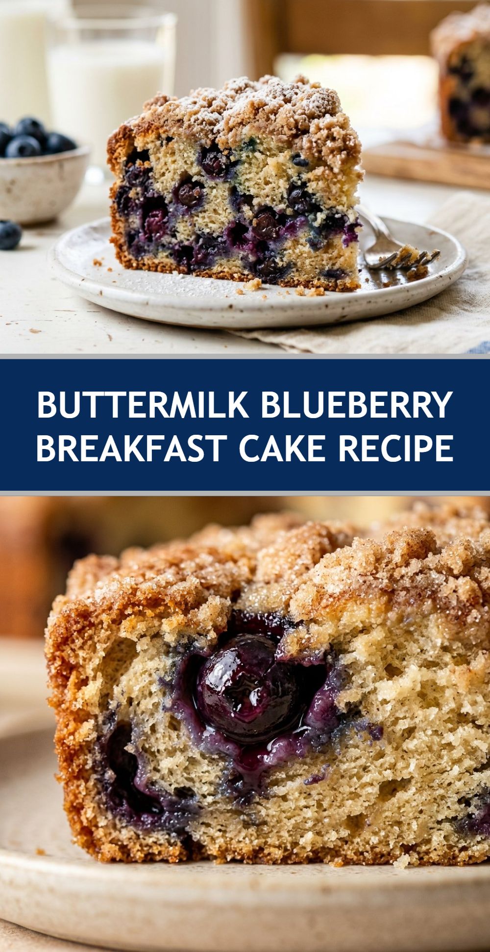 Buttermilk Blueberry Breakfast Cake Recipe