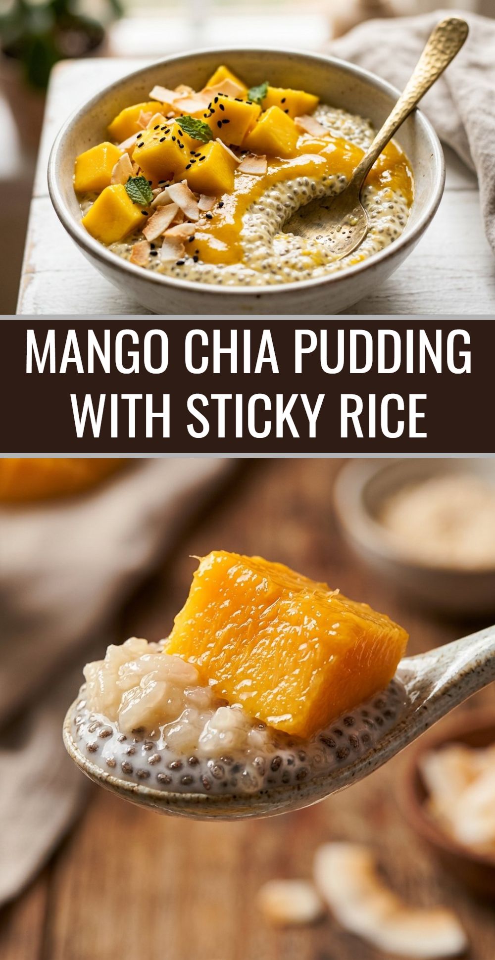 Mango Chia Pudding With Sticky Rice