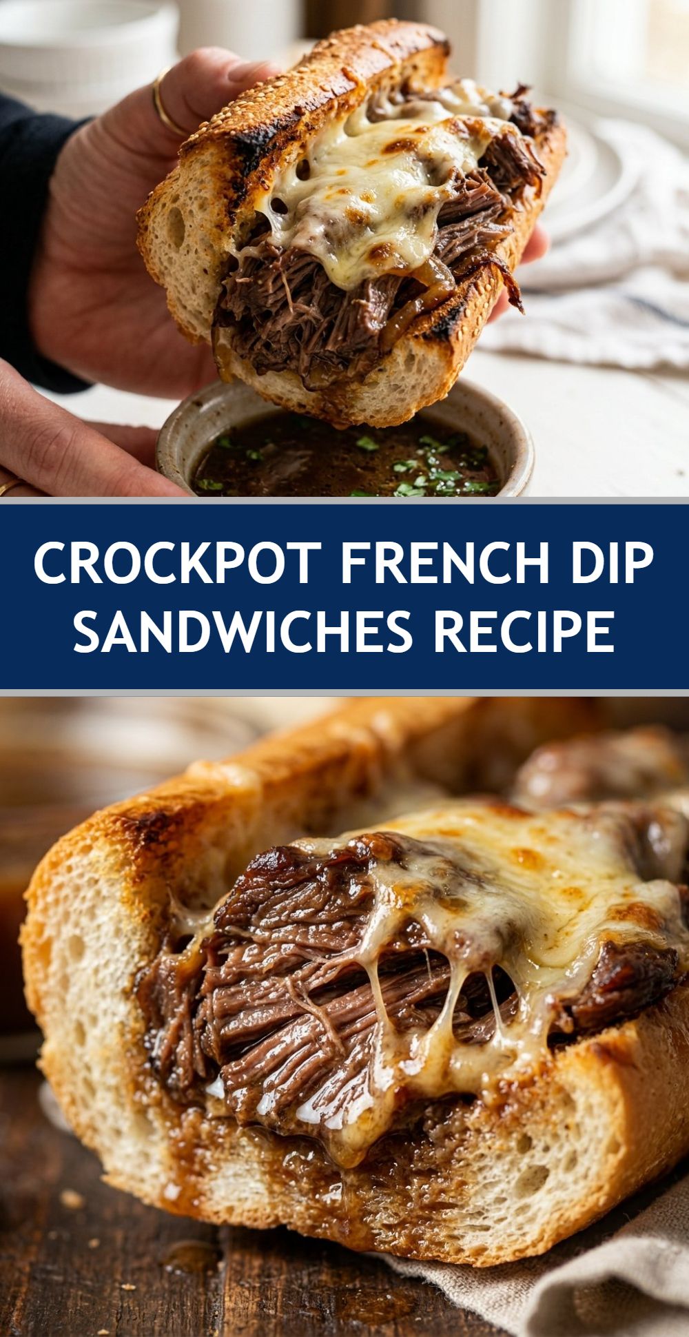 Crockpot French Dip Sandwiches Recipe