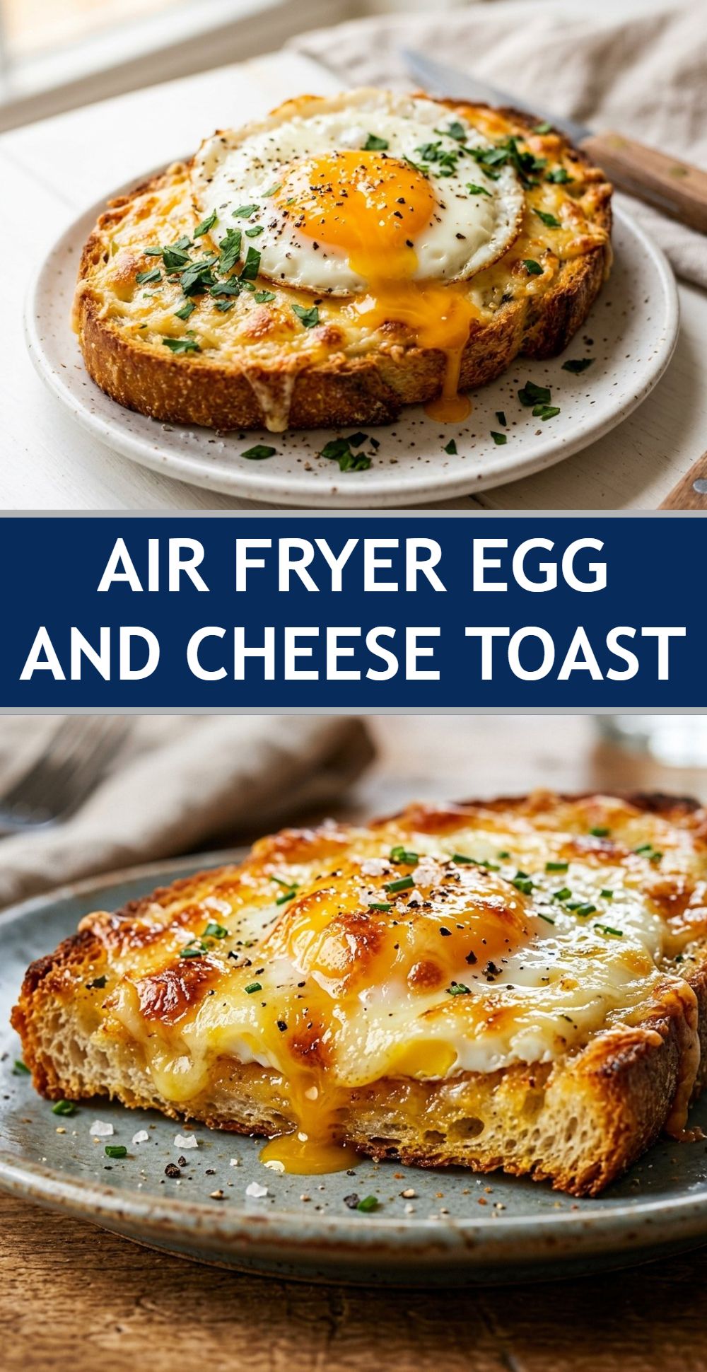 Air Fryer Egg And Cheese Toast