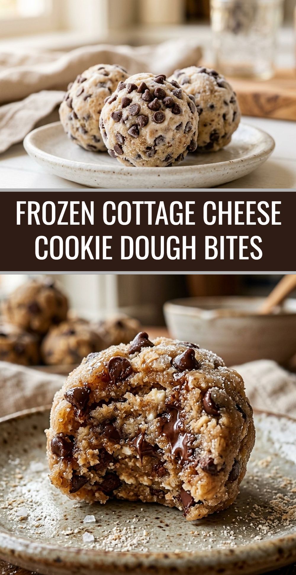 Frozen Cottage Cheese Cookie Dough Bites