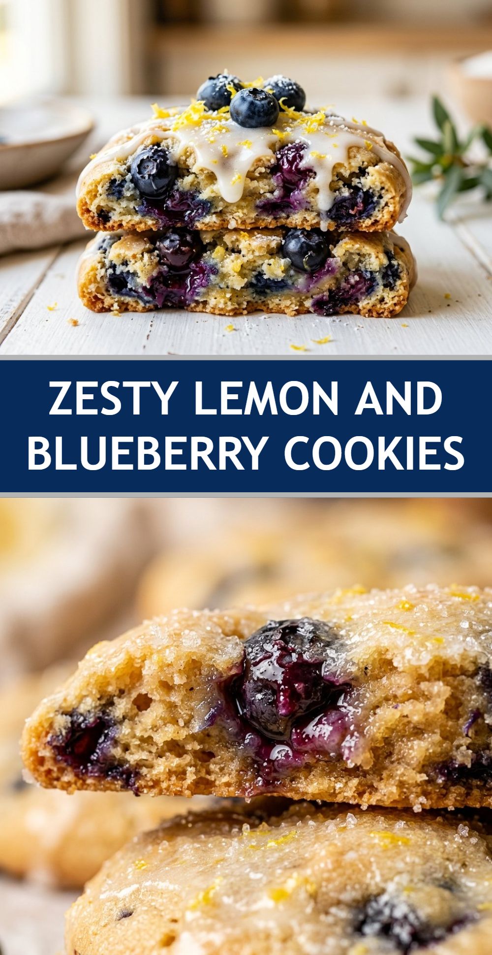 Zesty Lemon Blueberry Cookies