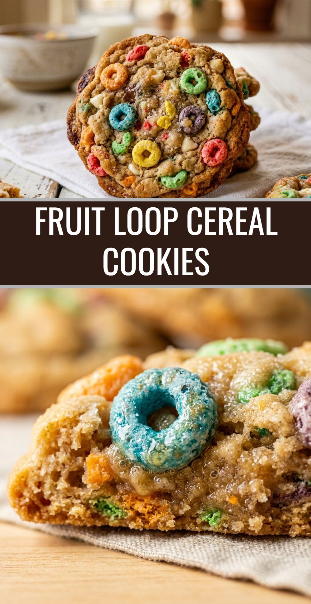 Fruit Loop Cereal Cookies