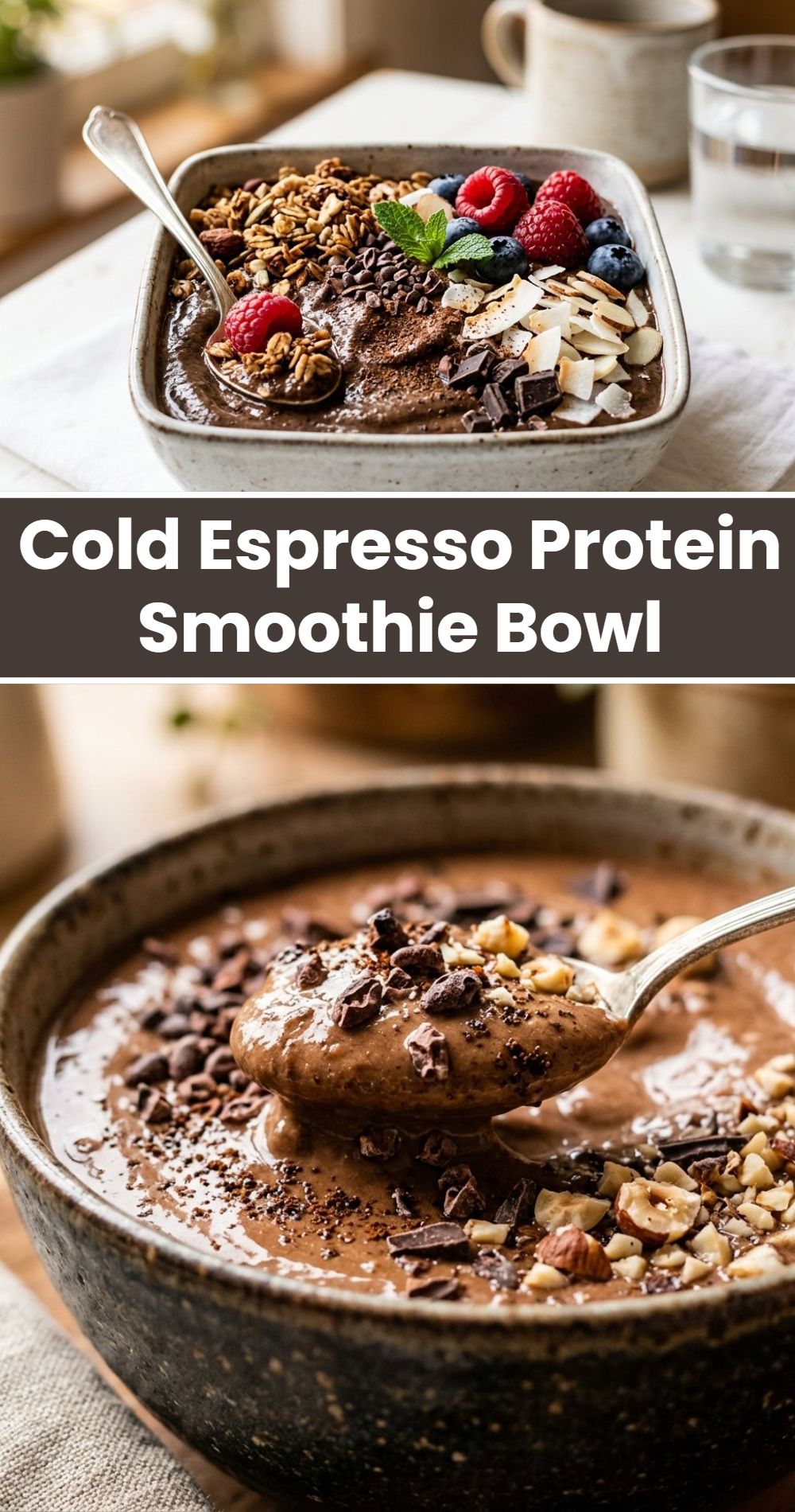 Cold Espresso Protein Smoothie Bowl