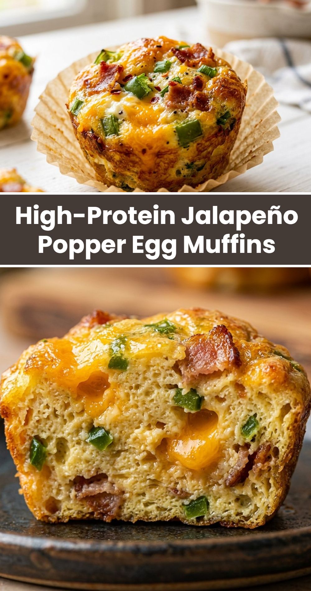 High Protein Jalapeno Popper Egg Muffins