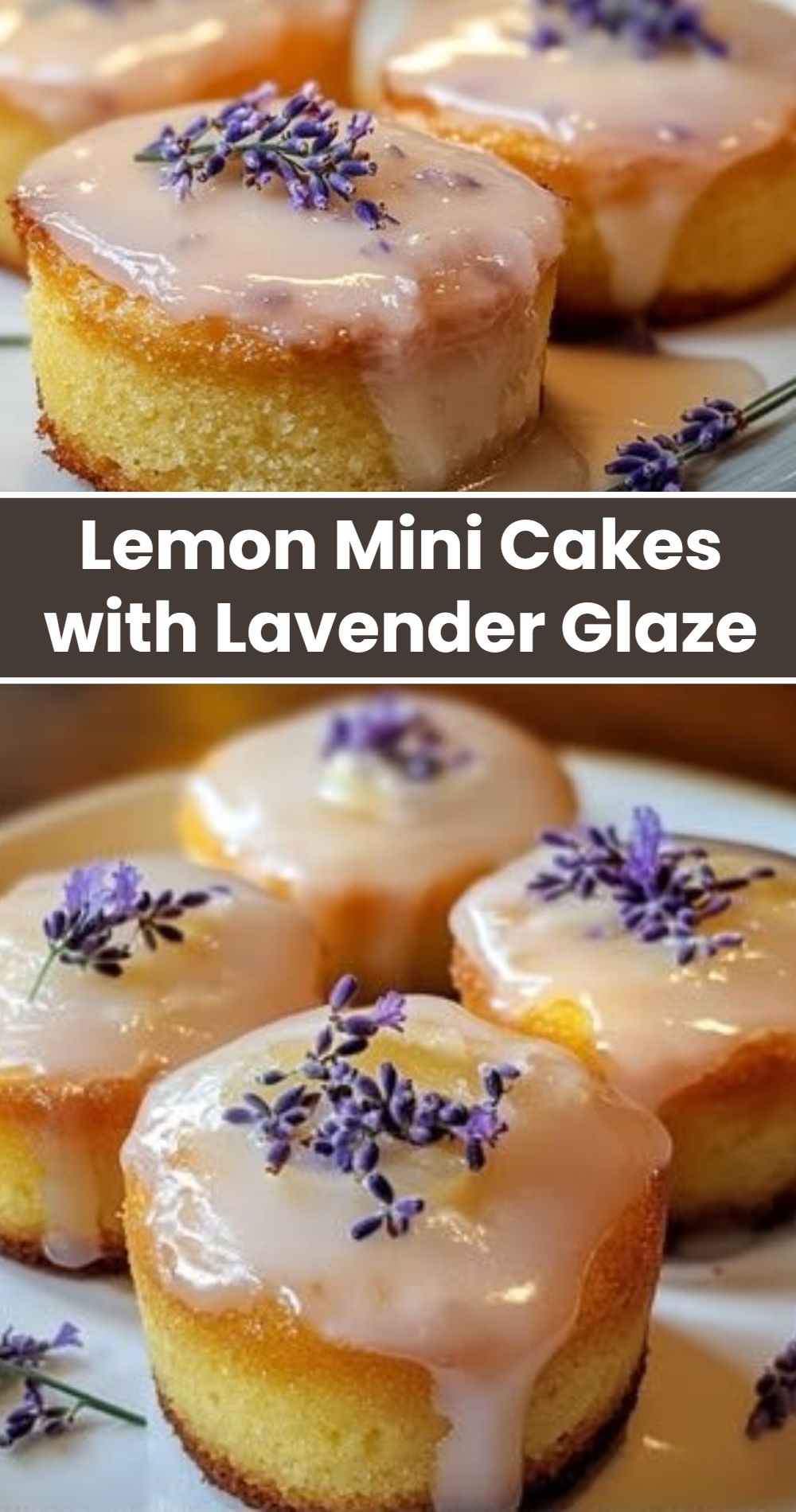 Lemon Mini Cakes With Lavender Glaze