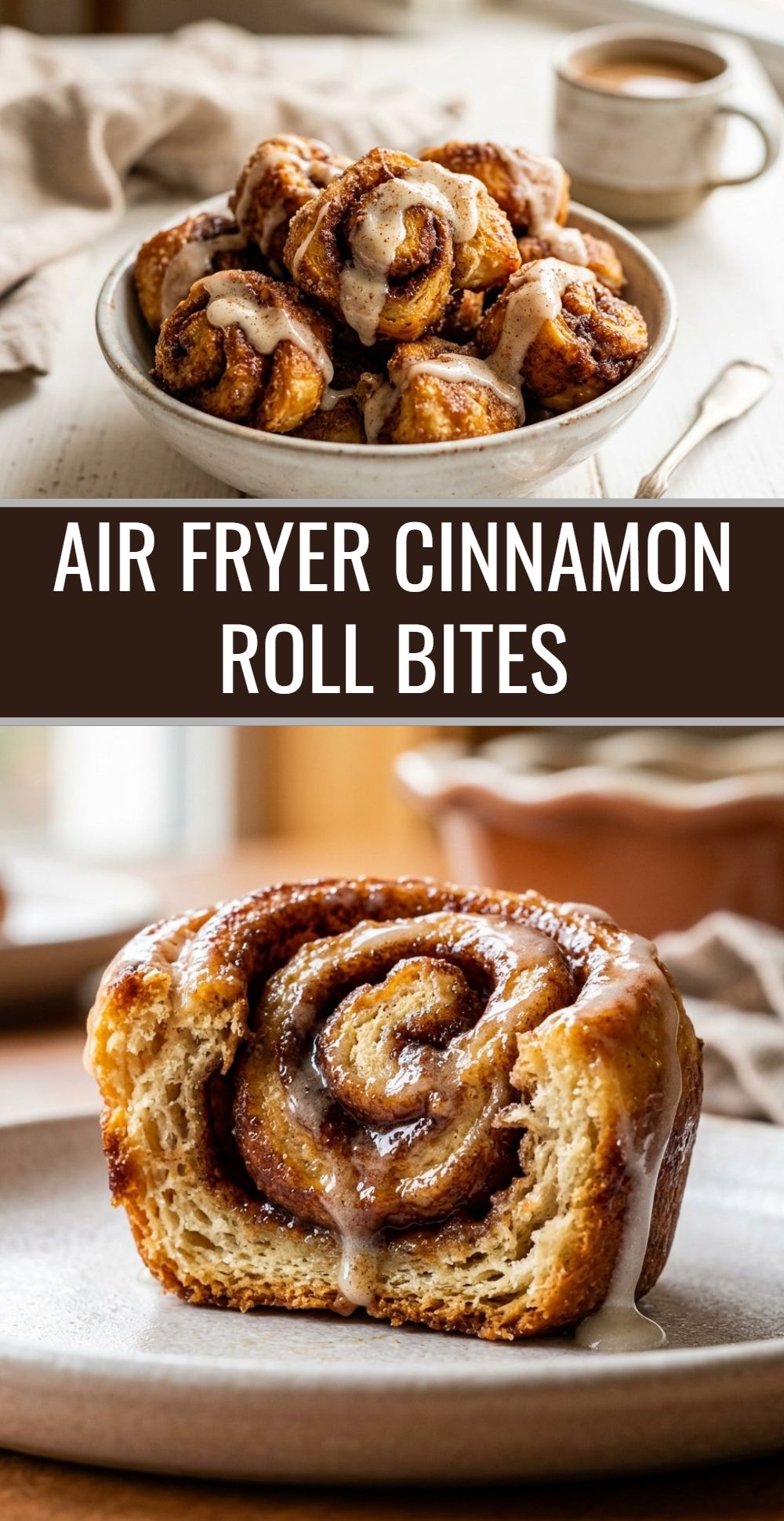 Air Fryer Cinnamon Roll Bites
