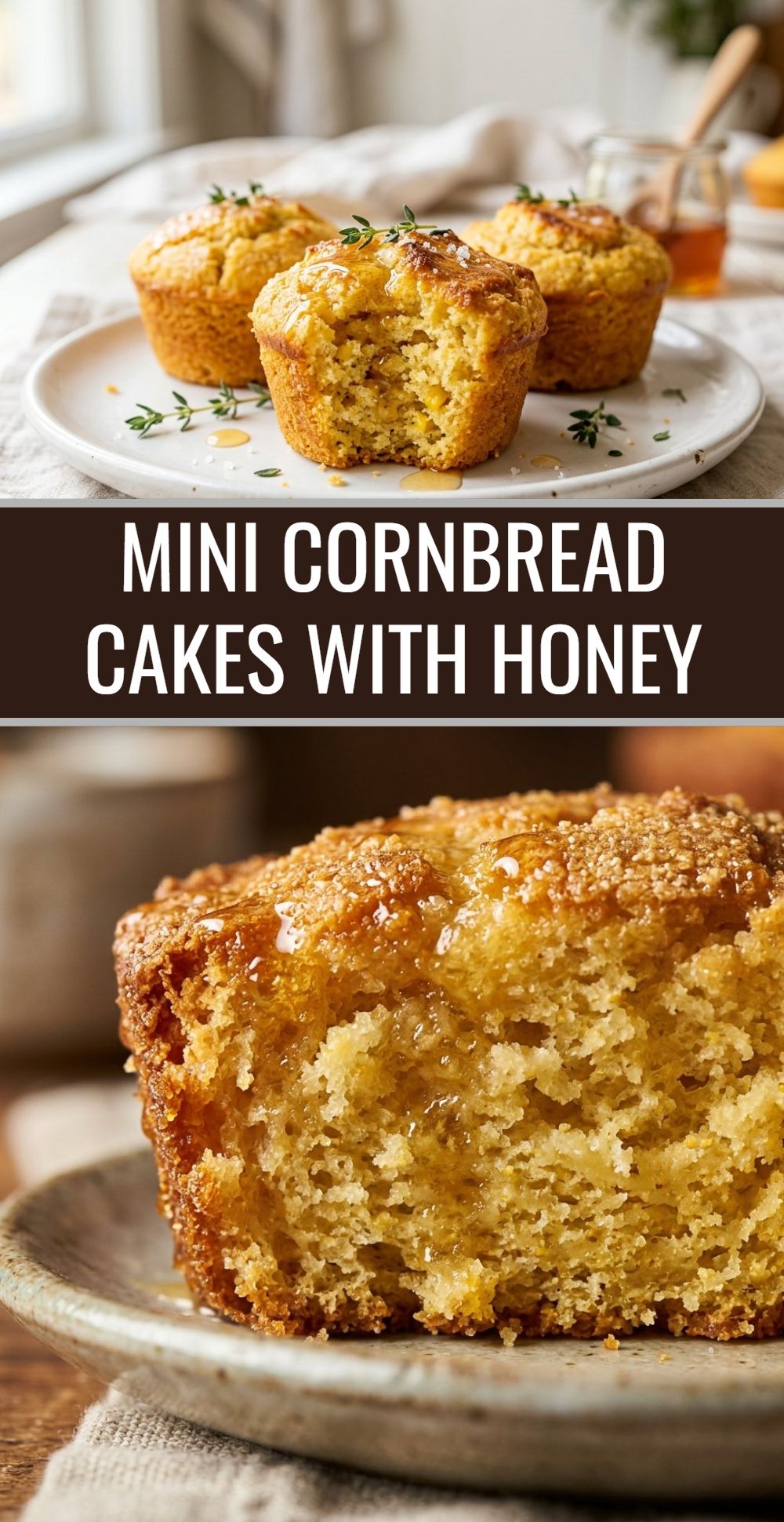 Mini Cornbread Cakes With Honey