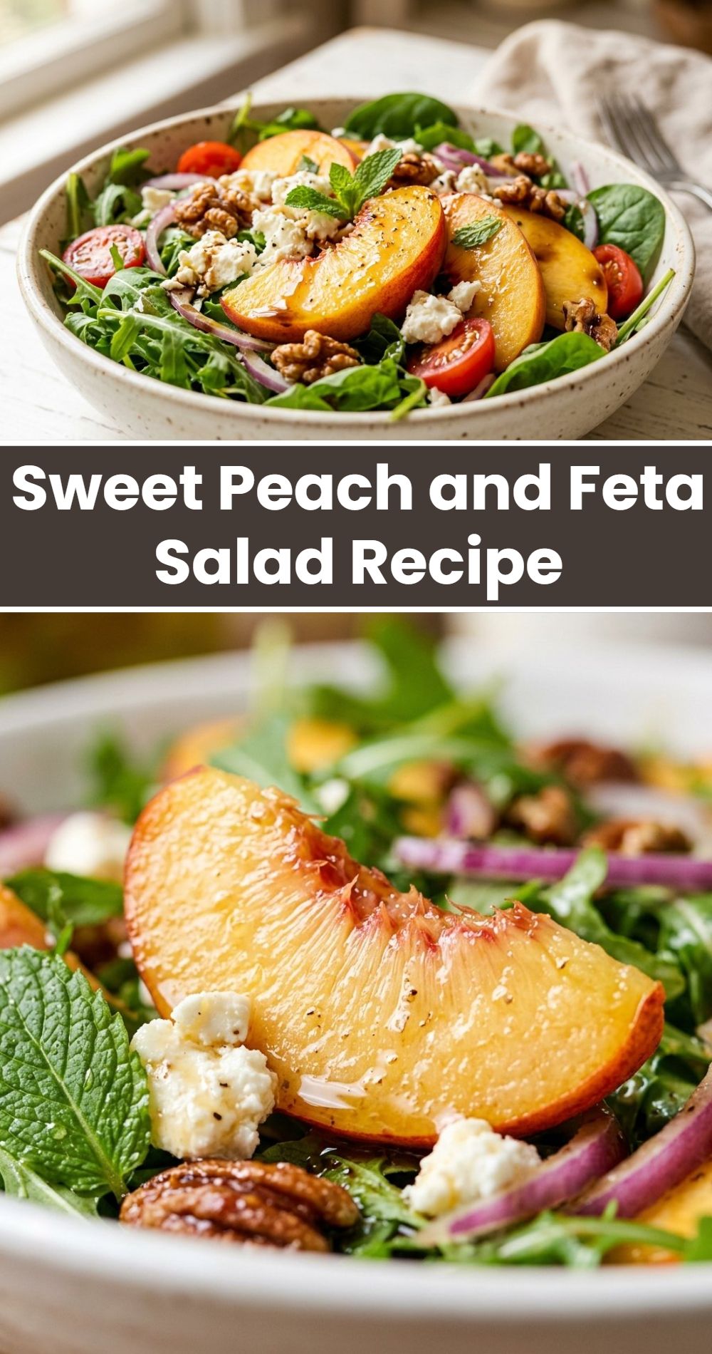 Sweet Peach Feta Salad Recipe
