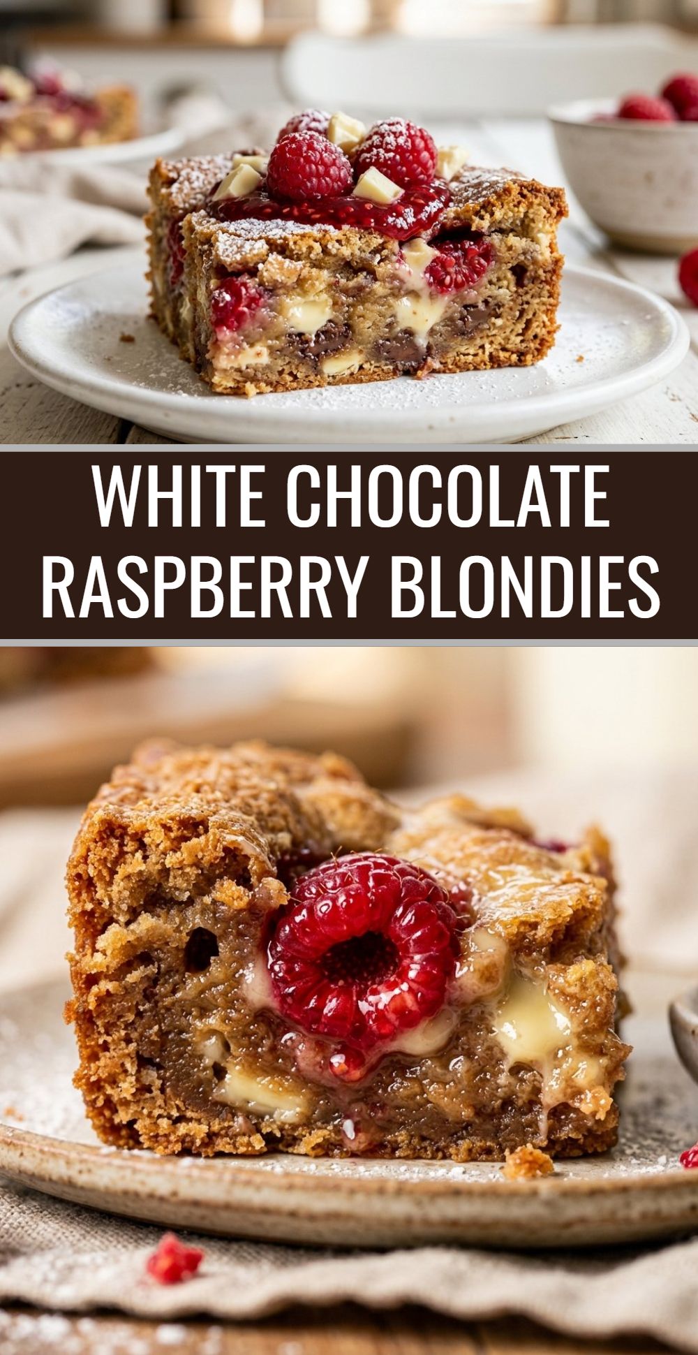 White Chocolate Raspberry Blondies 2