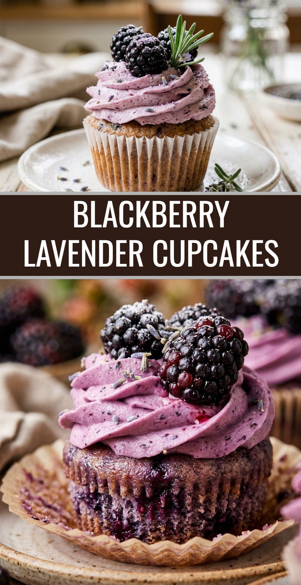 Blackberry Lavender Cupcakes