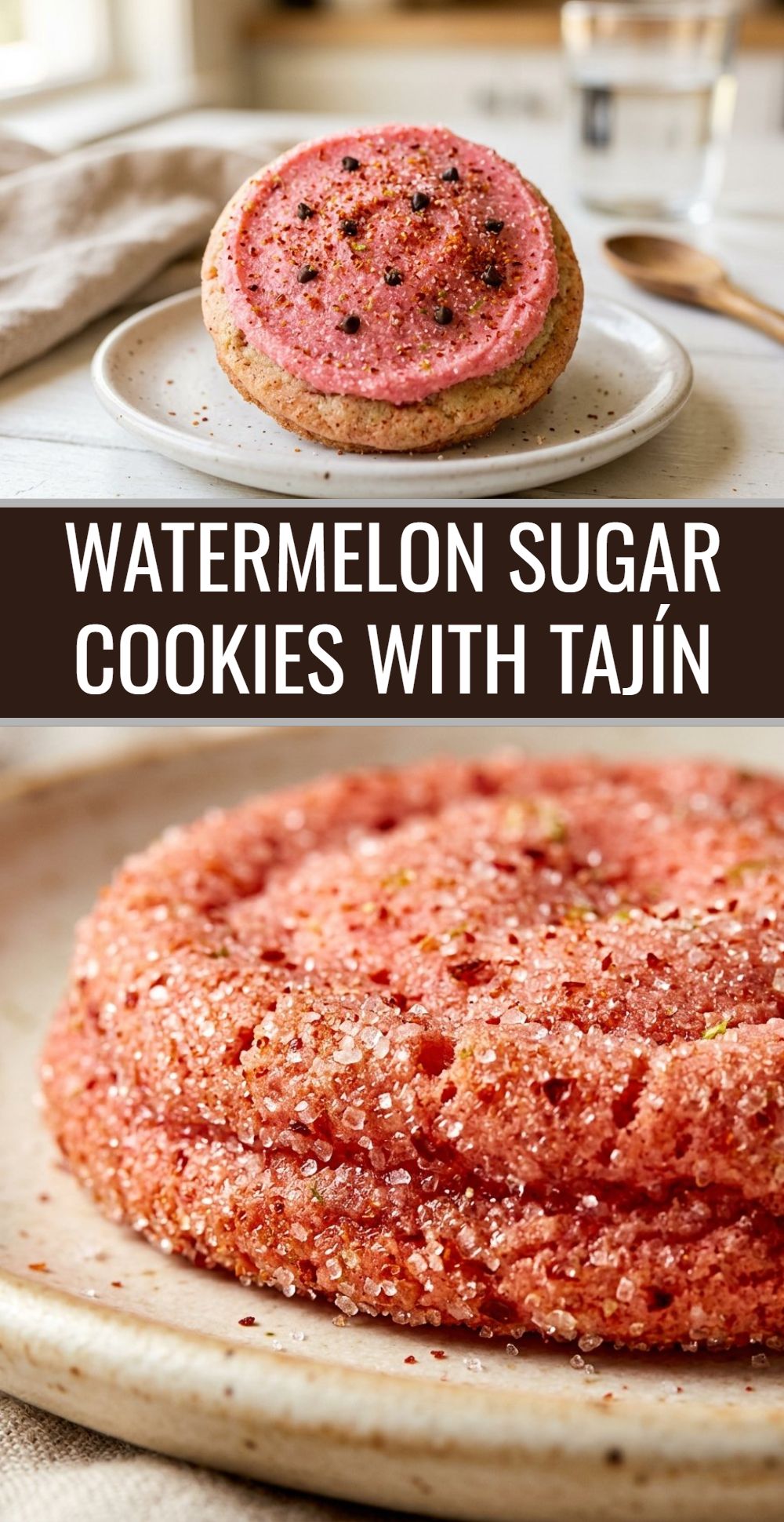Watermelon Sugar Cookies With Tajin