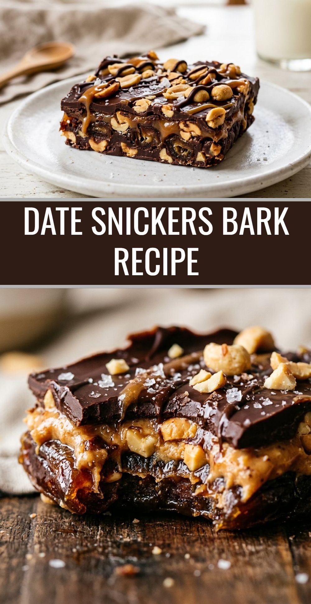 Date Snickers Bark Recipe