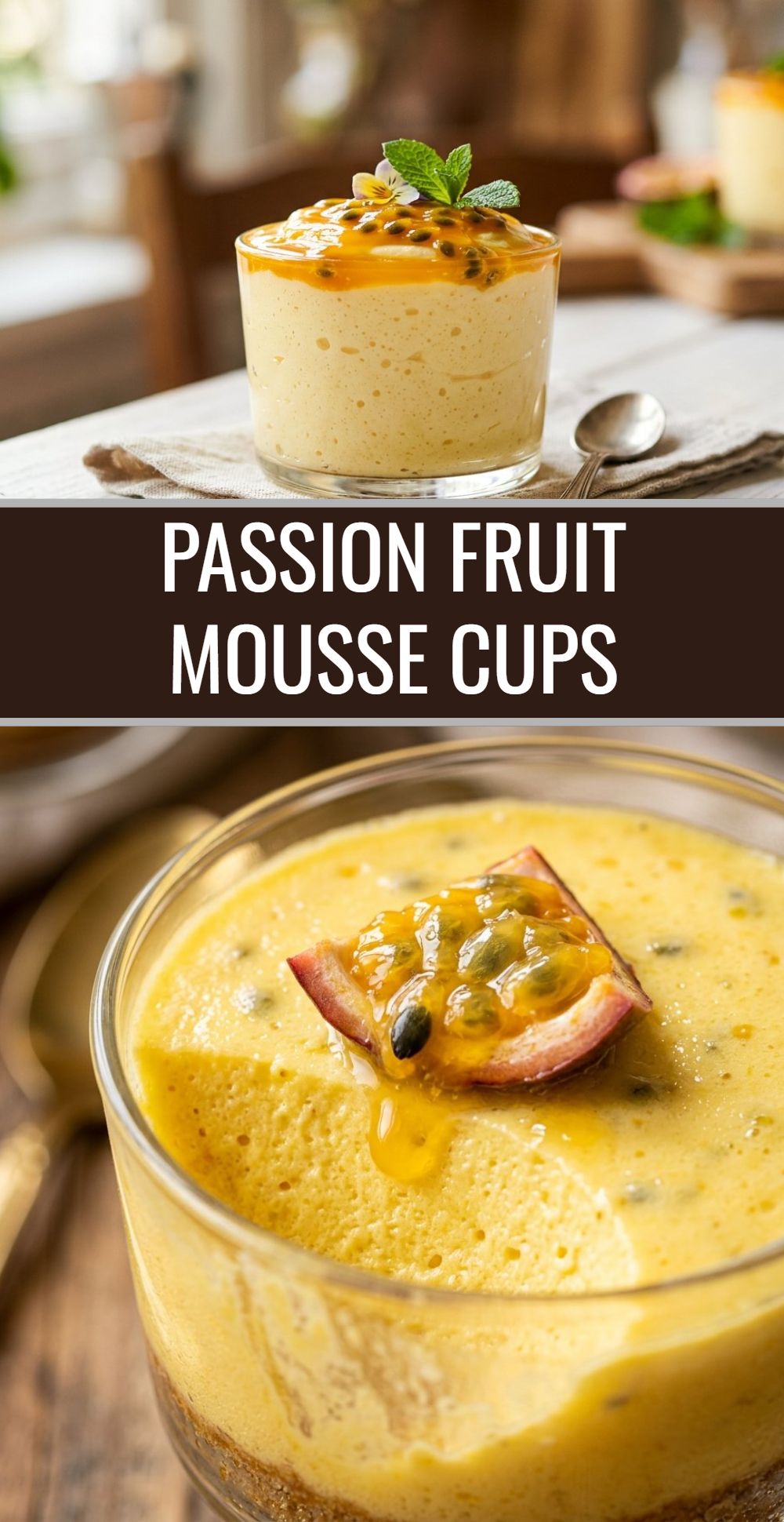 Passion Fruit Mousse Cups