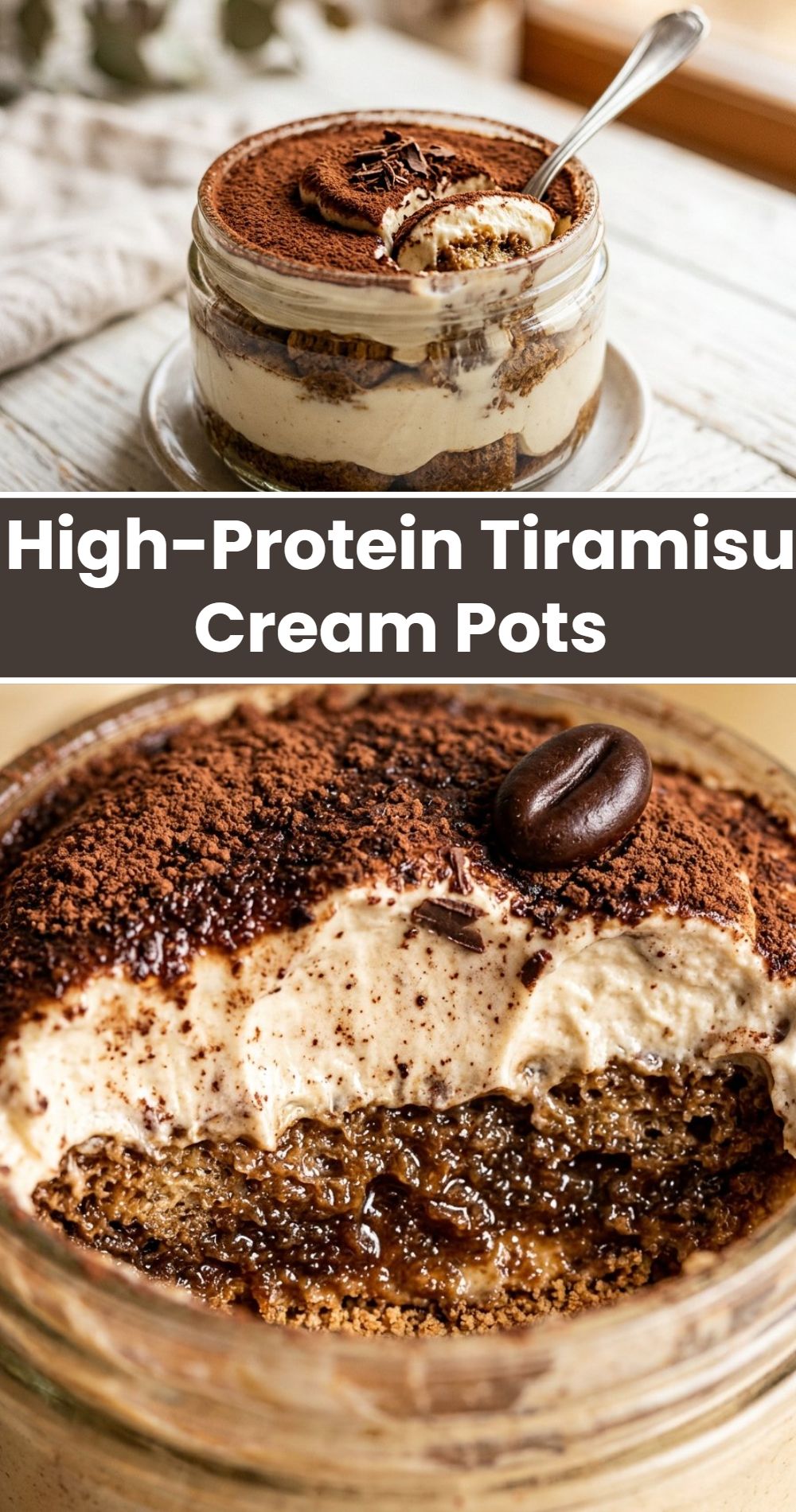 High Protein Tiramisu Cream Pots