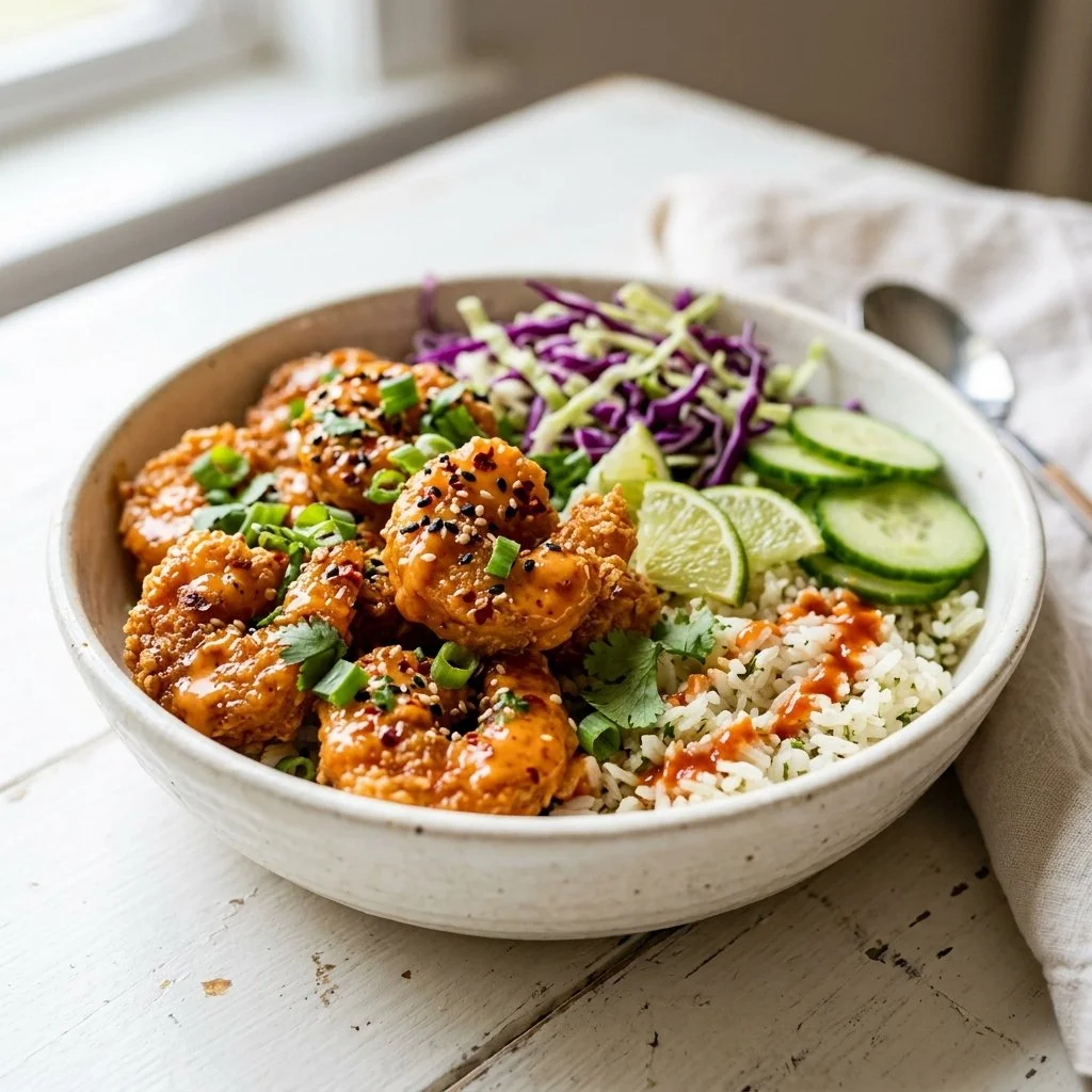 Air Fryer Bang Bang Shrimp Bowls Recipe