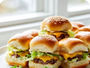 Baked Big Mac Sliders on a serving platter