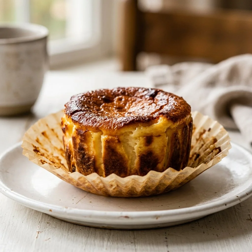 Basque Burnt Cheesecake Cupcakes