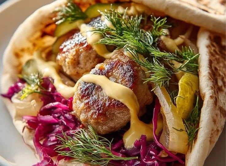 Weihnachtsmarkt Beef Bratwurst Wraps