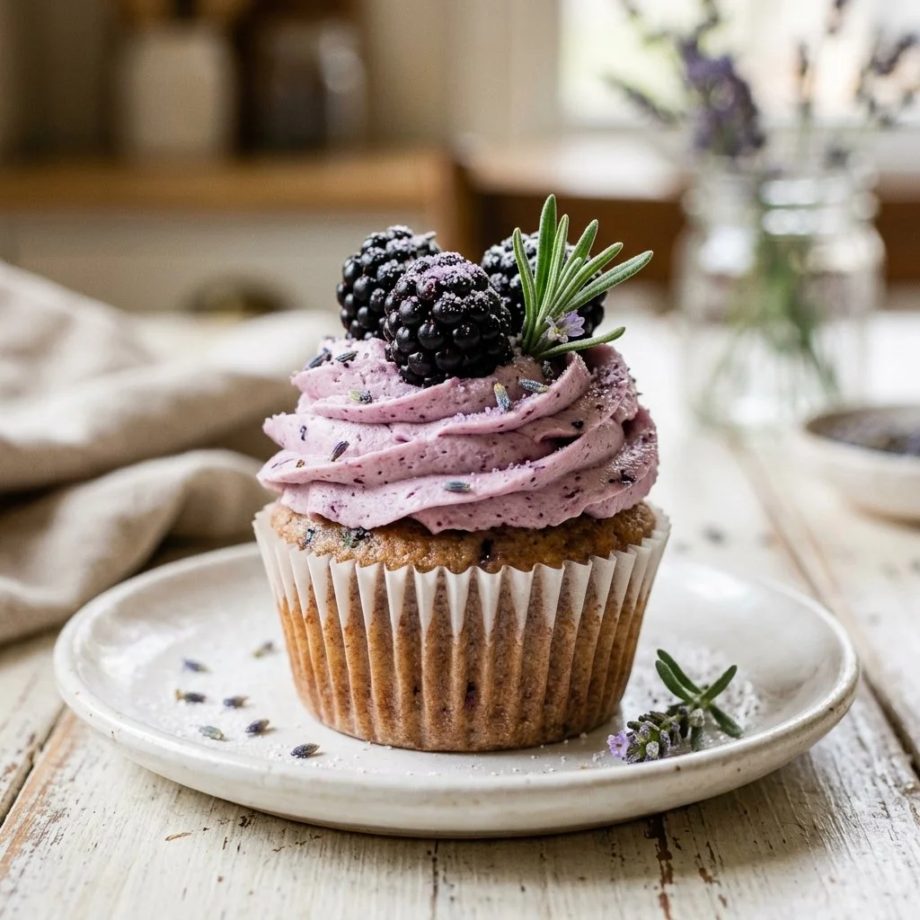 Blackberry Lavender Cupcakes
