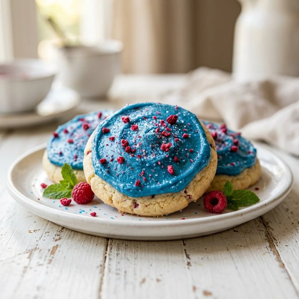 Blue Raspberry Iced Cookies Recipe