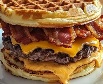 Maple Bacon Waffle Burger