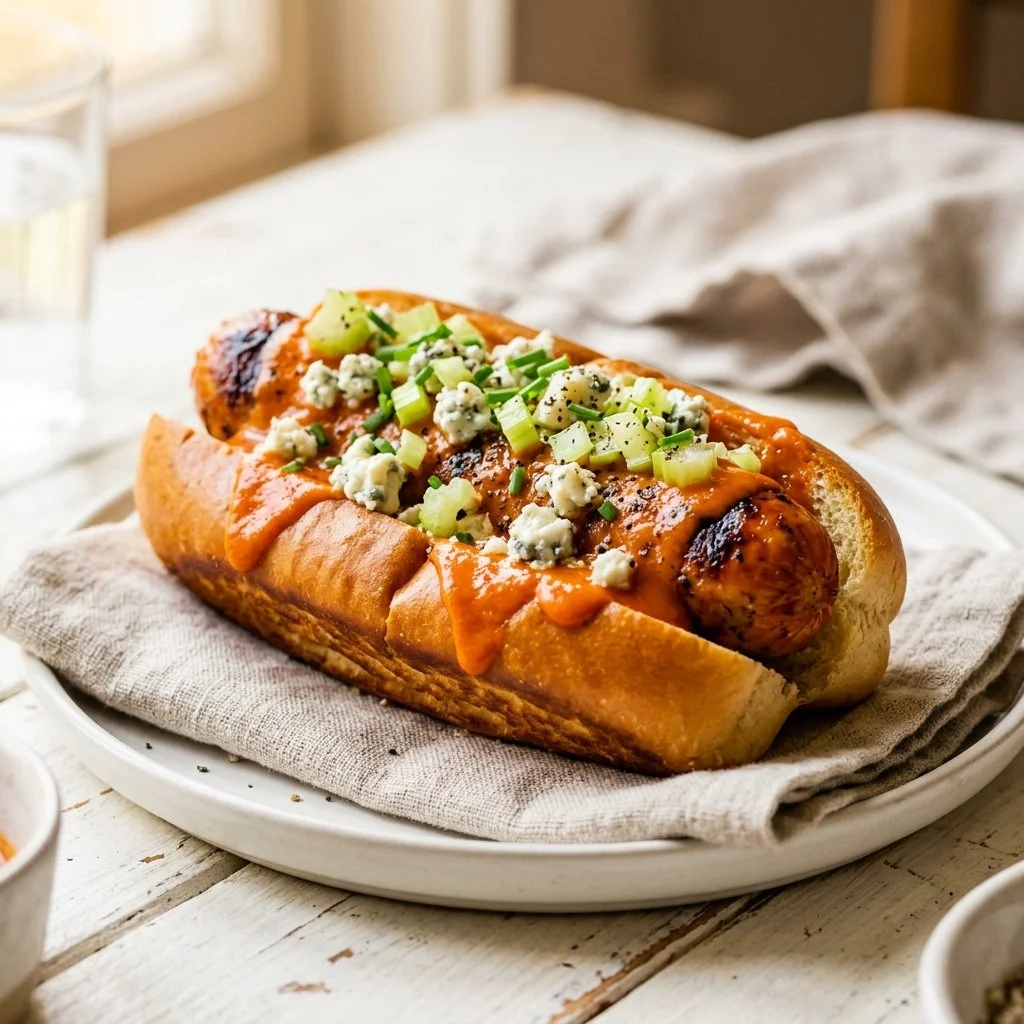 Buffalo Chicken Hot Dogs Recipe