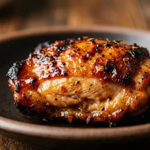Delicious Chipotle Honey Chicken thighs garnished and ready to serve
