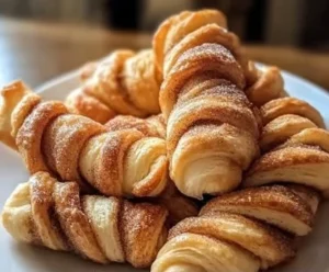Fluffy cinnamon twists that melt in your mouth, perfect for a delightful dessert.